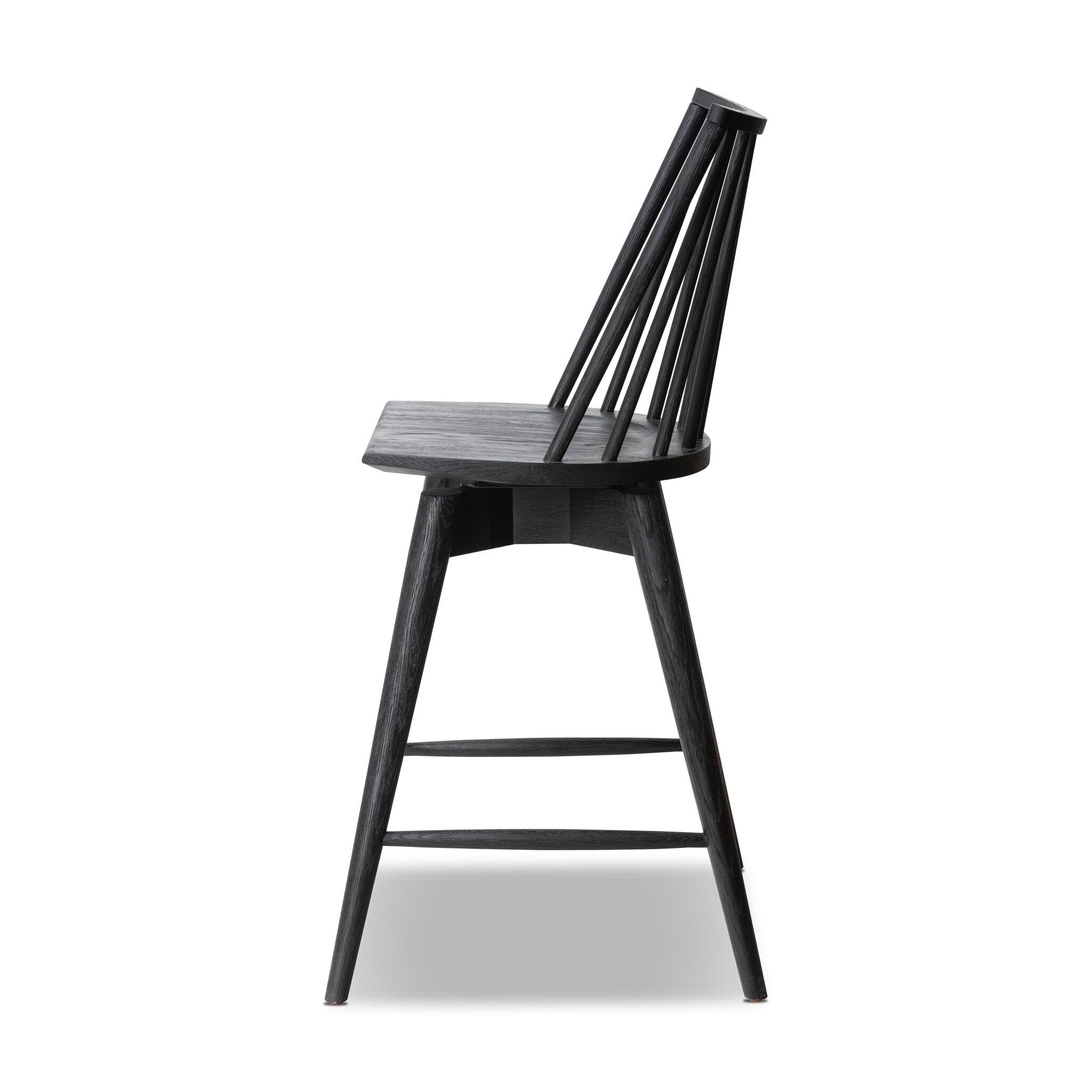 Lewis Swivel Counter Stool - Black Oak