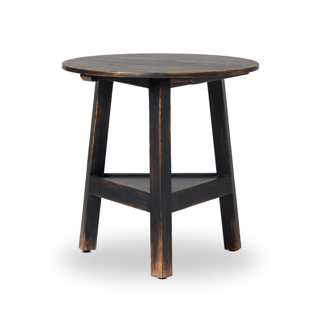 Kickapoo River Cricket Table - Distressed Black Veneer