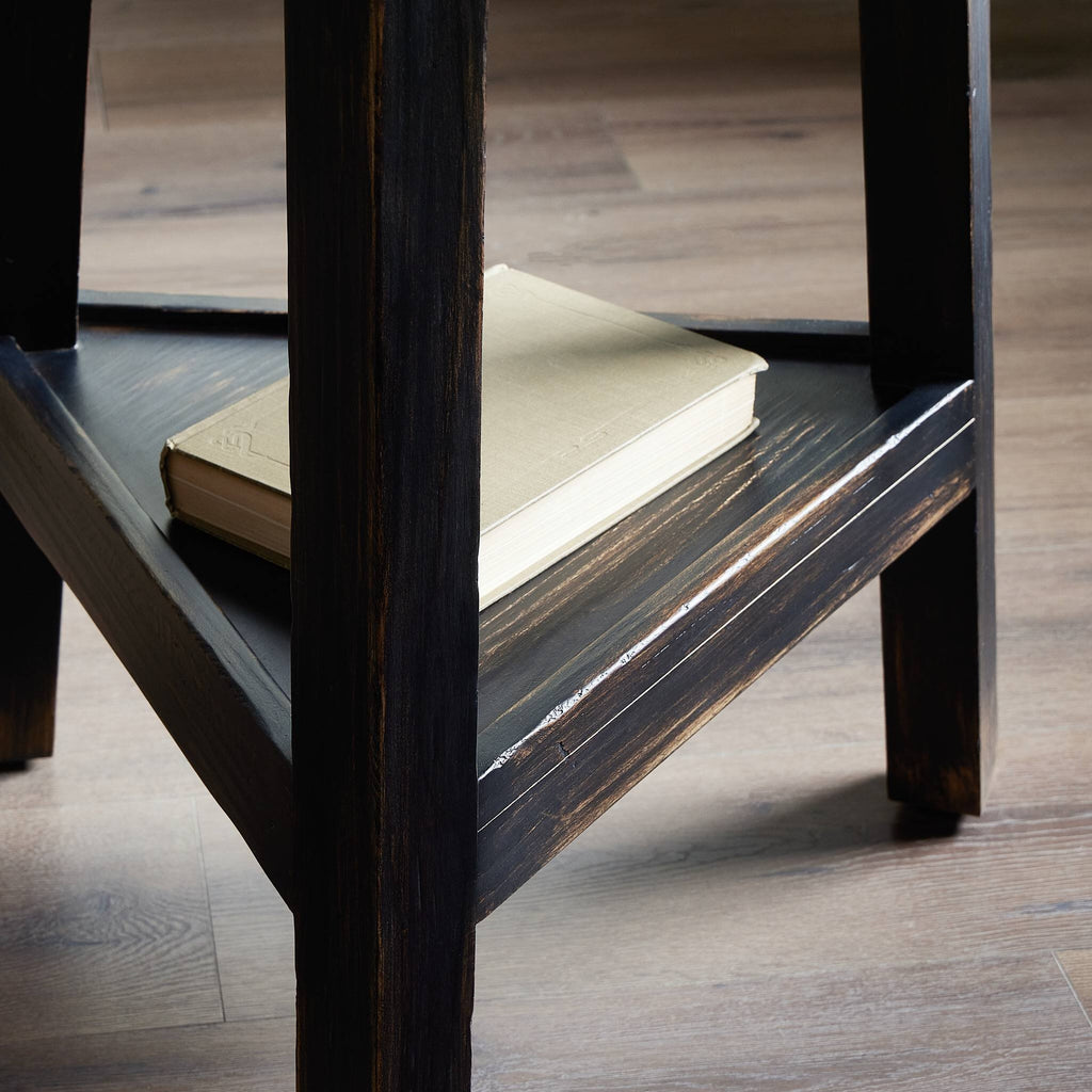Kickapoo River Cricket Table - Distressed Black Veneer