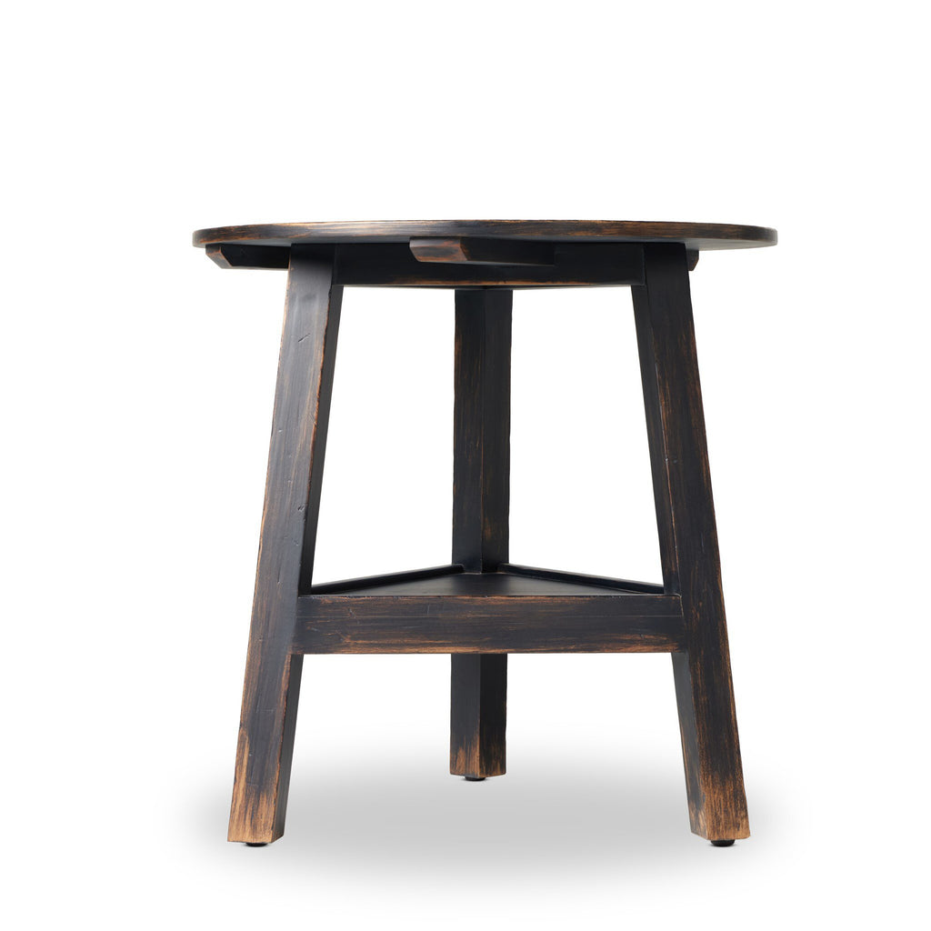 Kickapoo River Cricket Table - Distressed Black Veneer