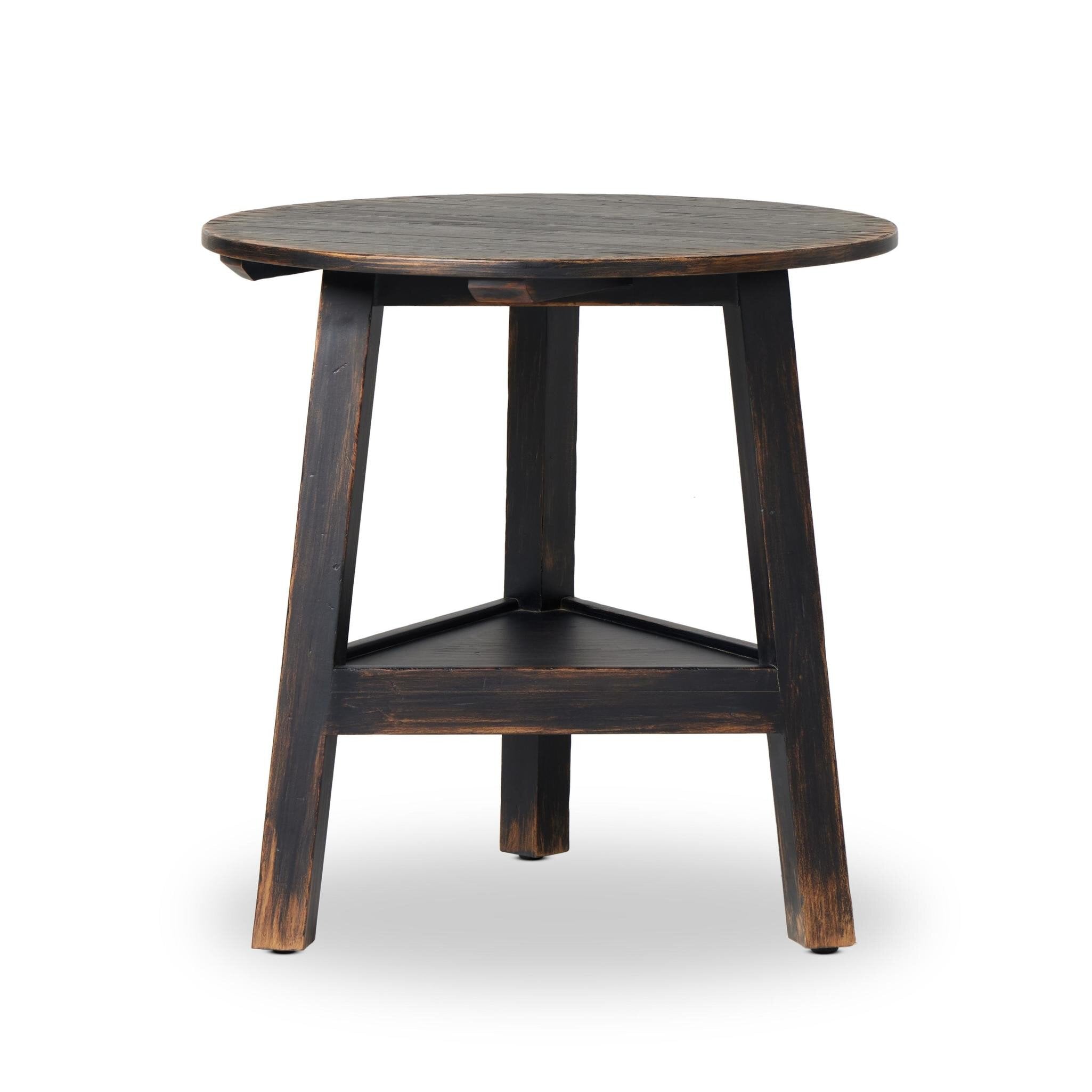 Kickapoo River Cricket Table - Distressed Black Veneer