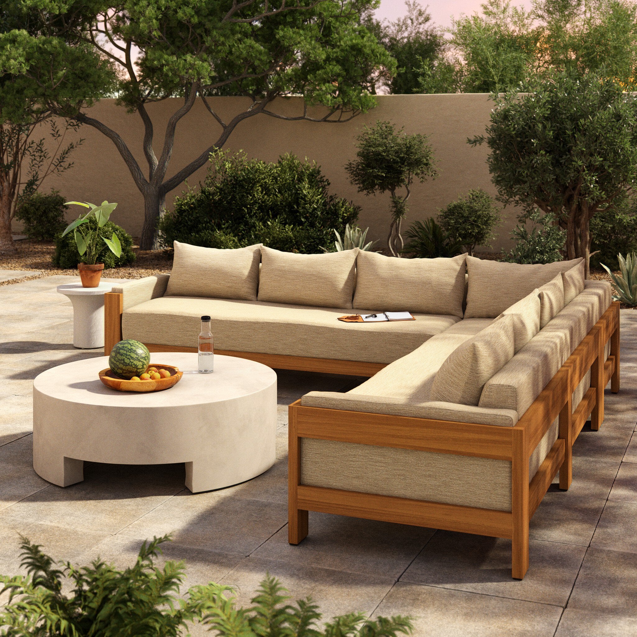 Chapman Outdoor 3Pc Sectional - Casa Cream