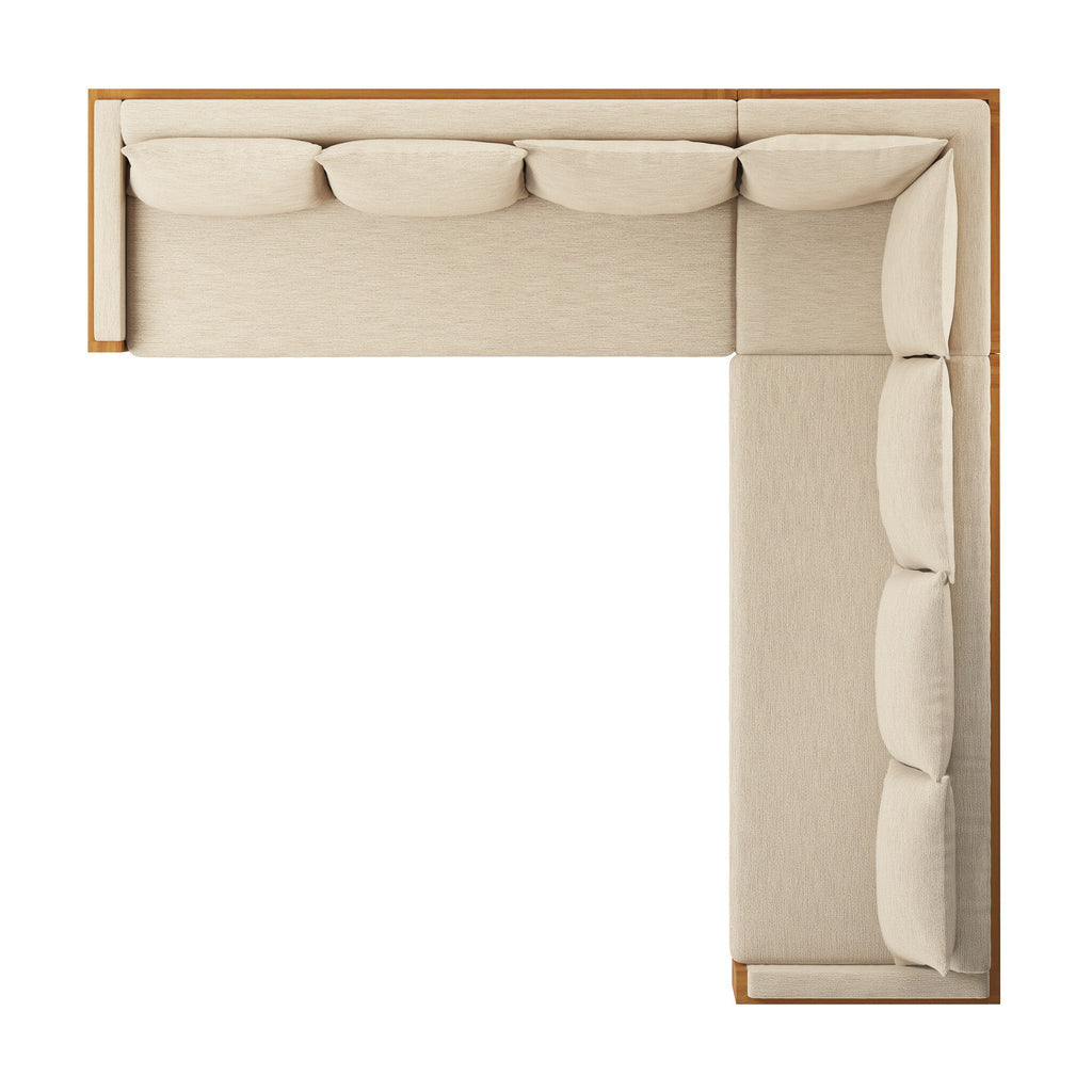 Chapman Outdoor 3Pc Sectional - Casa Cream