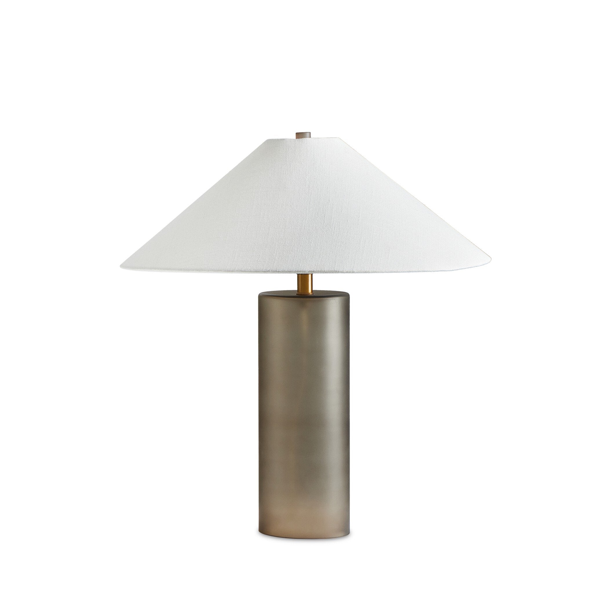 Patton Table Lamp - Smoked Blown Glass