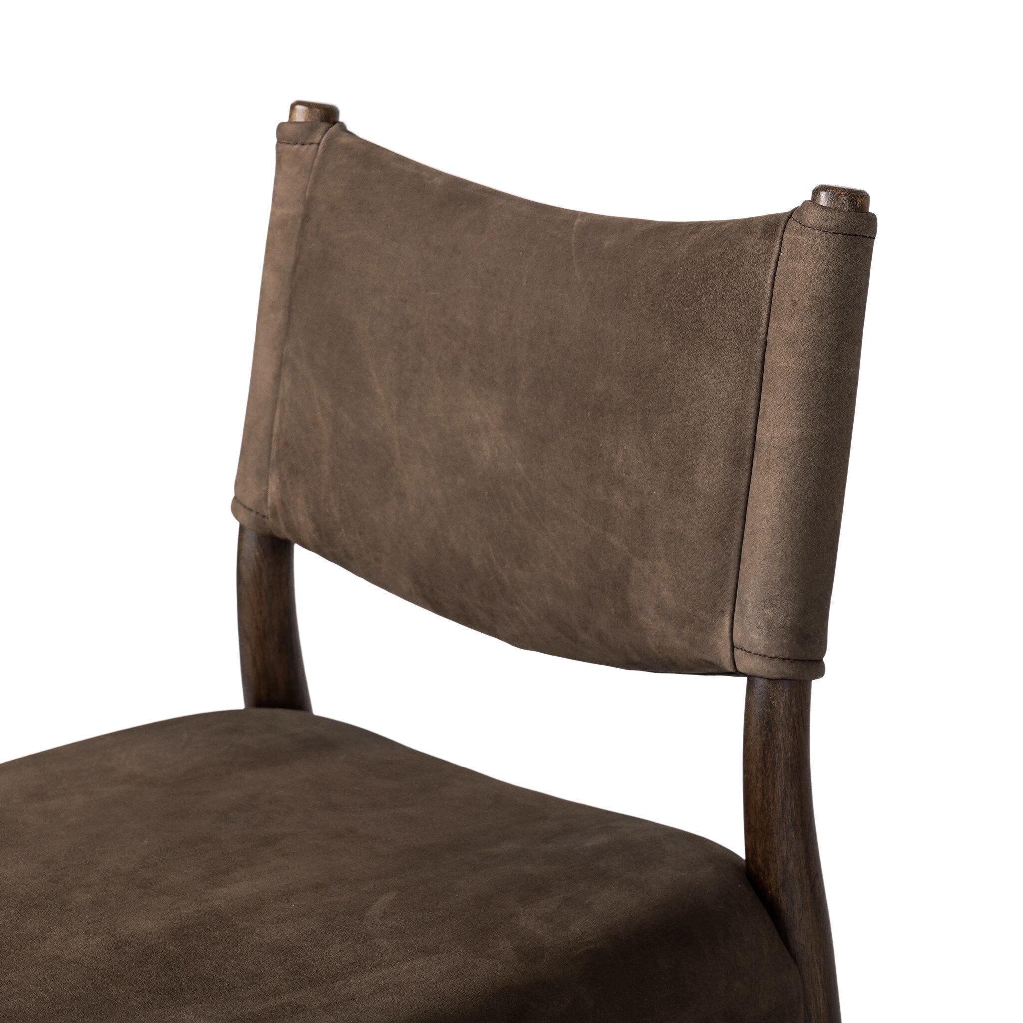 Jayla Armless Dining Chair - Nubuck Cigar