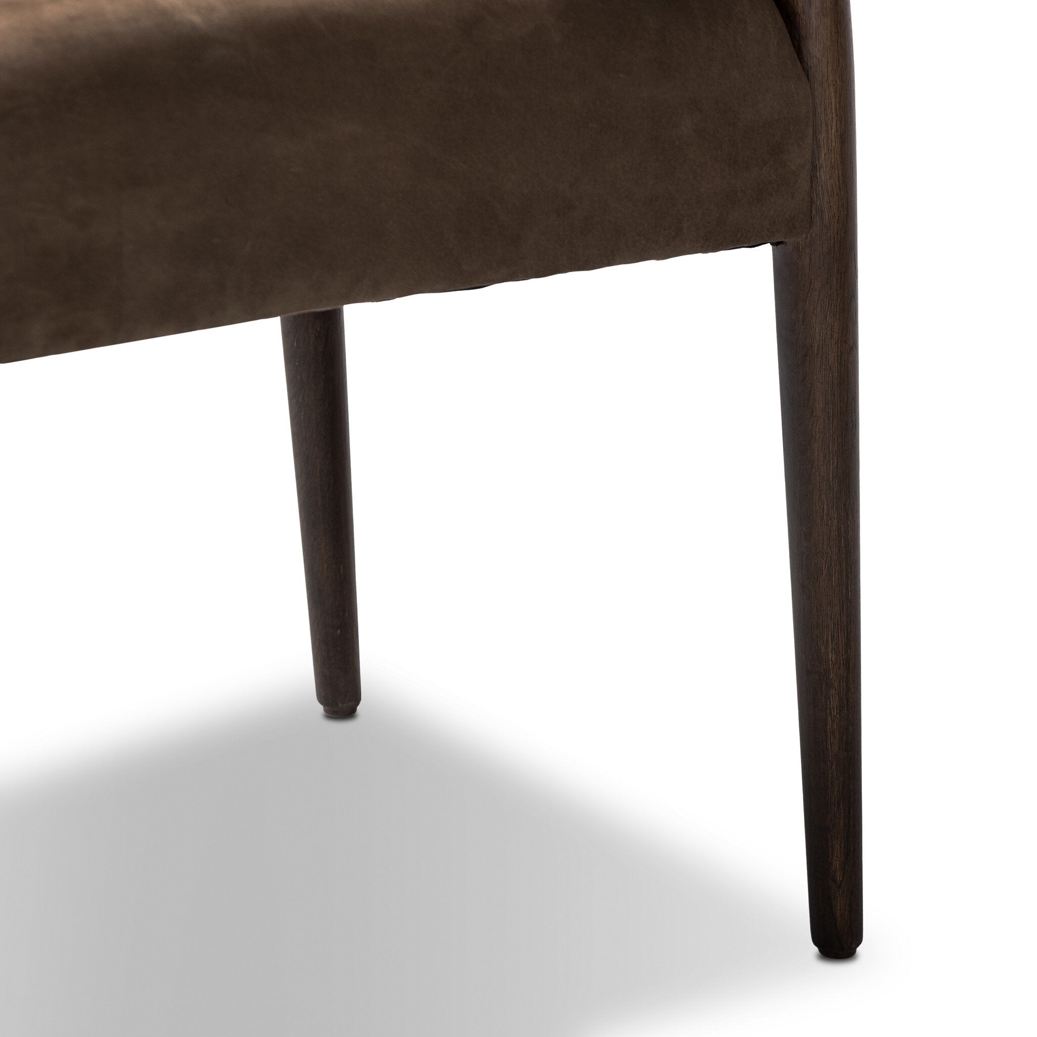 Jayla Armless Dining Chair - Nubuck Cigar