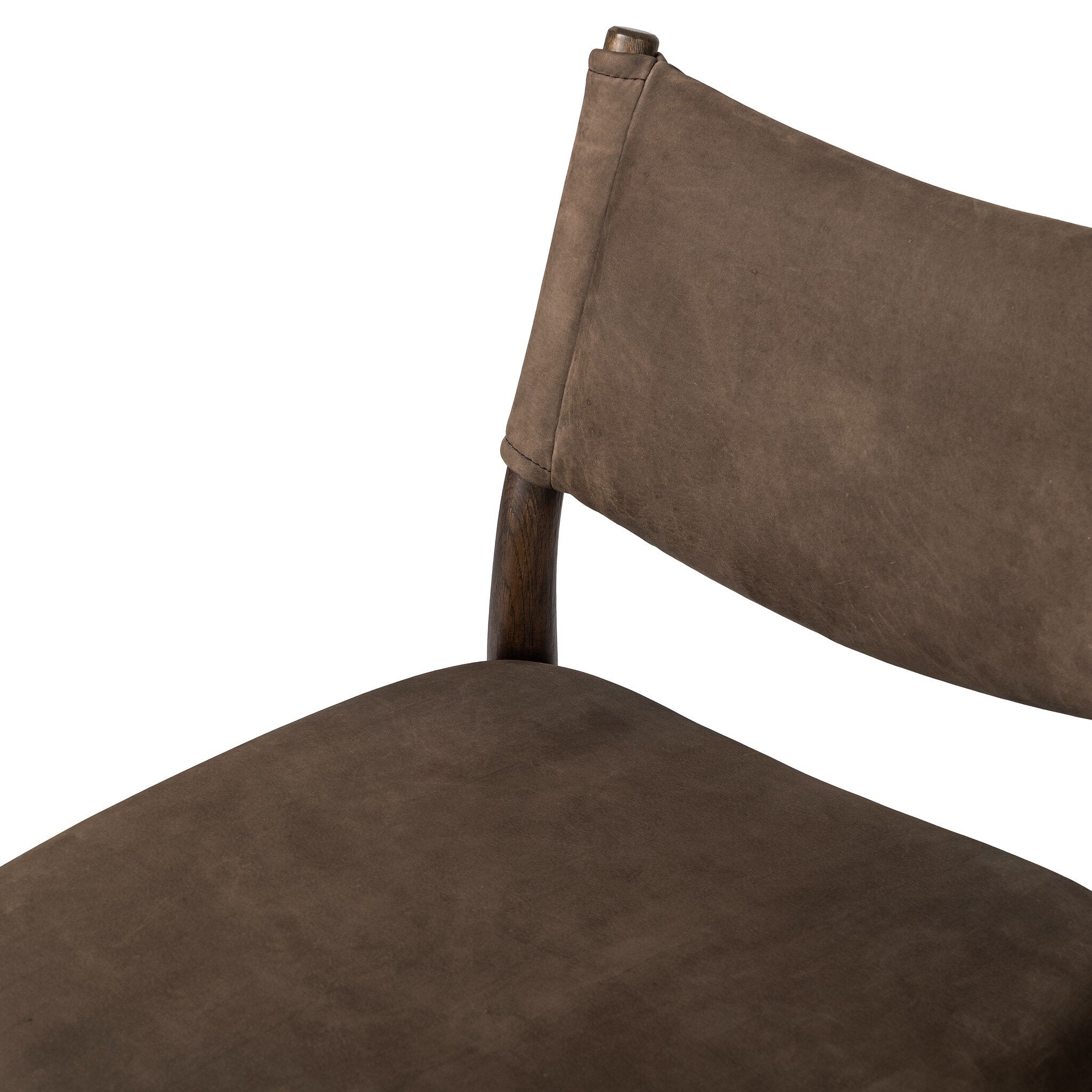 Jayla Armless Dining Chair - Nubuck Cigar