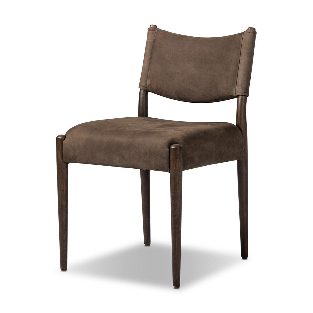 Jayla Armless Dining Chair - Nubuck Cigar