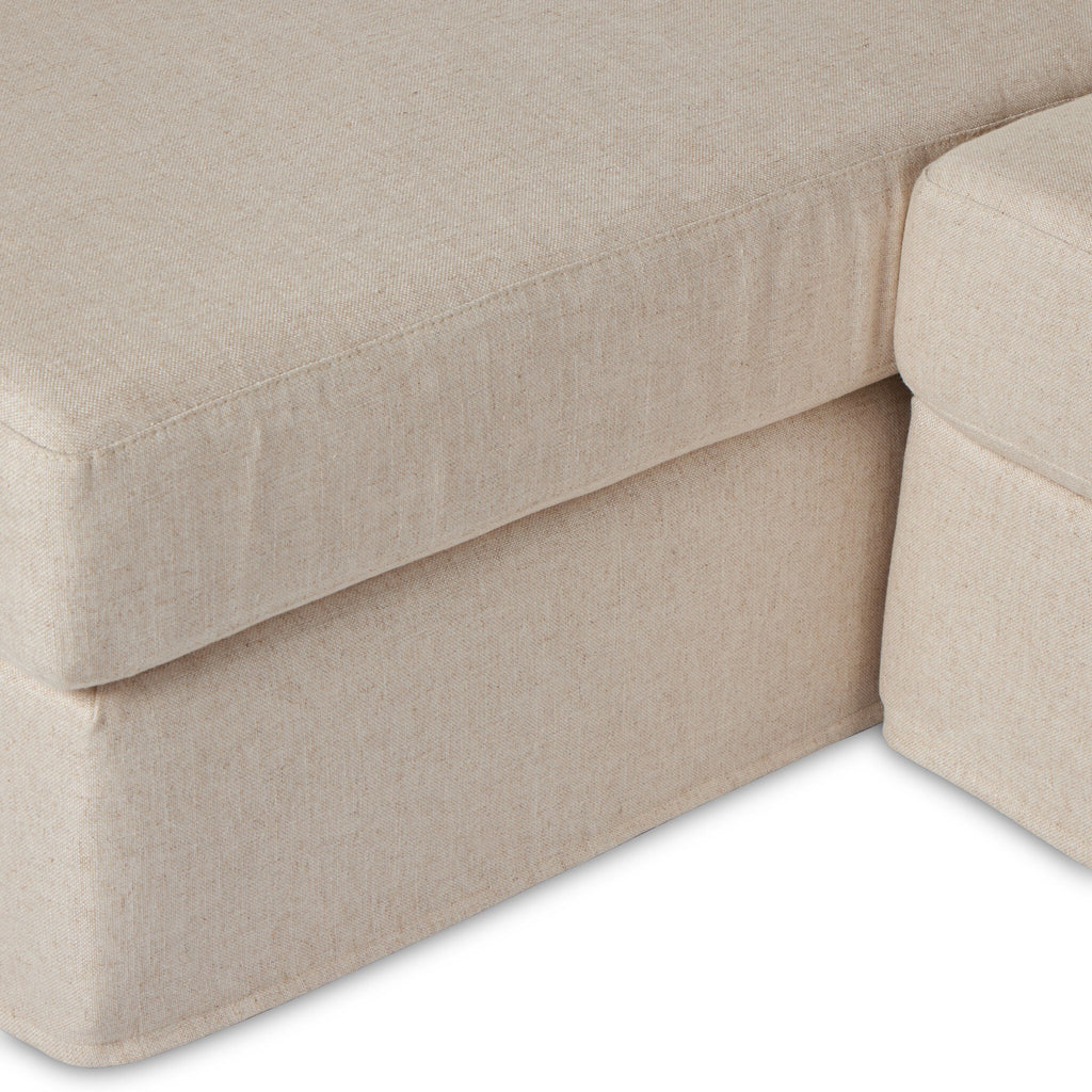 Hampton 2-Piece Slipcover Sectional - Evere Creme | LAF
