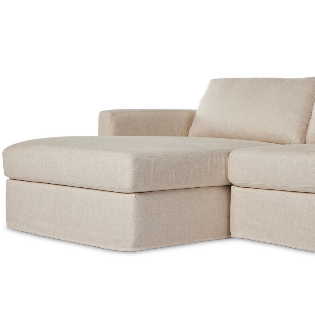 Hampton 2-Piece Slipcover Sectional - Evere Creme | LAF