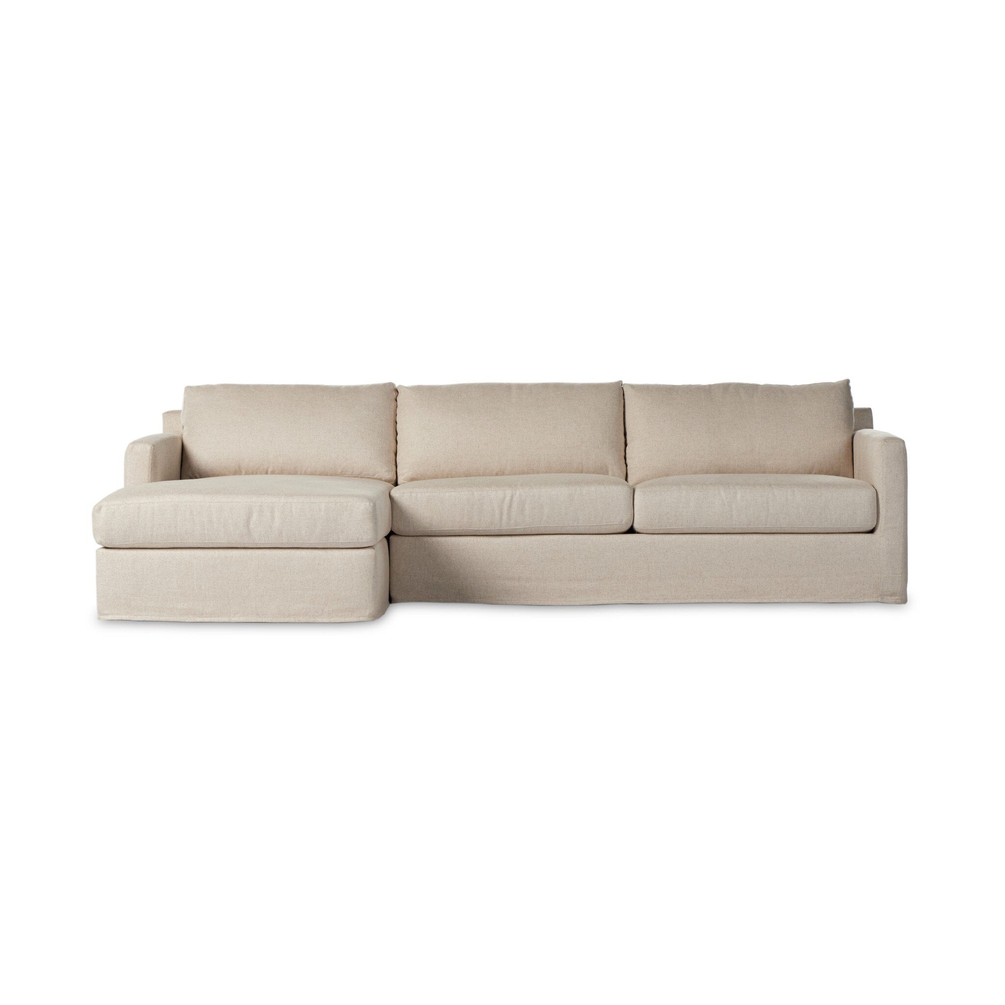 Hampton 2-Piece Slipcover Sectional - Evere Creme | LAF