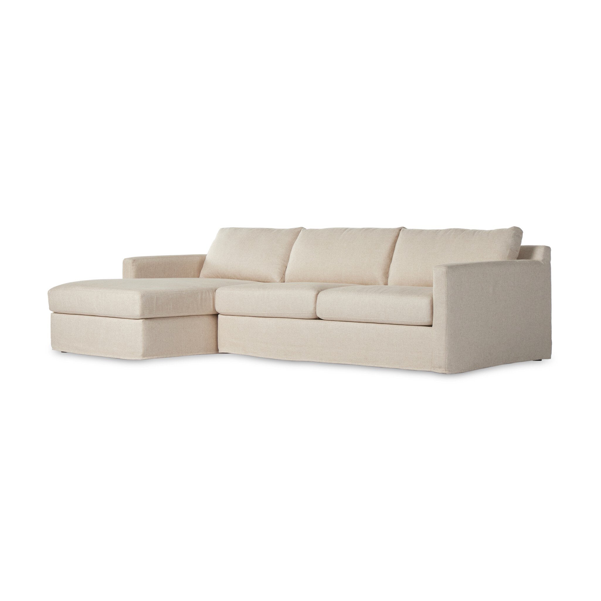 Hampton 2-Piece Slipcover Sectional - Evere Creme | LAF