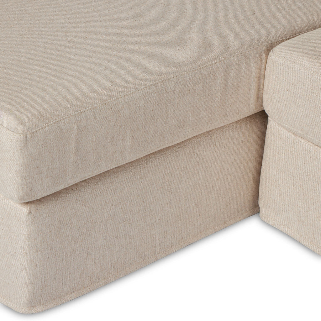 Hampton 2-Piece Slipcover Sectional - Evere Creme | RAF