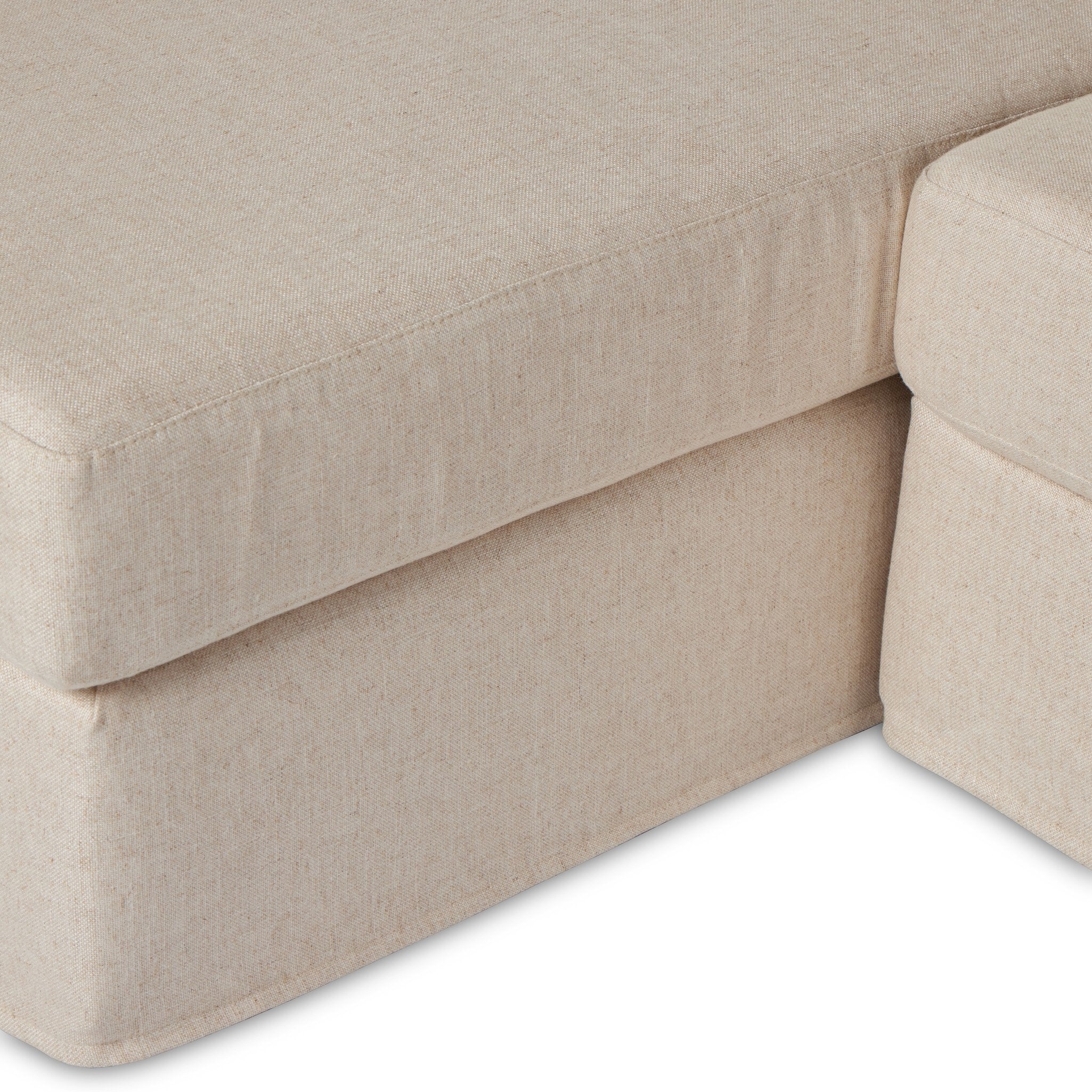 Hampton 2-Piece Slipcover Sectional - Evere Creme | RAF