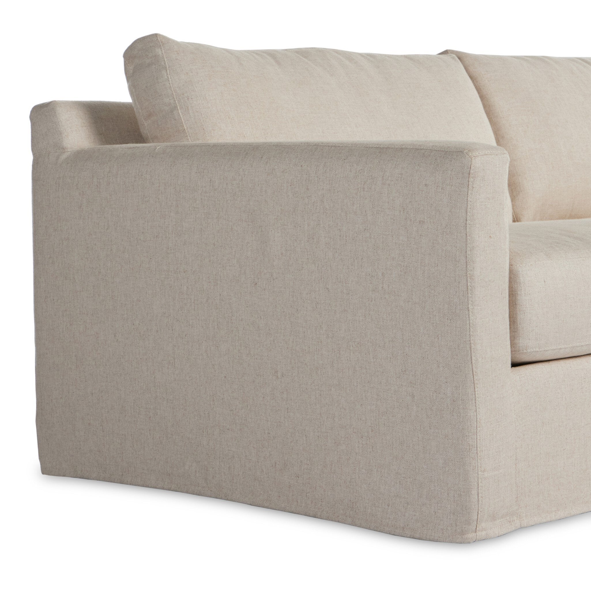 Hampton 2-Piece Slipcover Sectional - Evere Creme | RAF