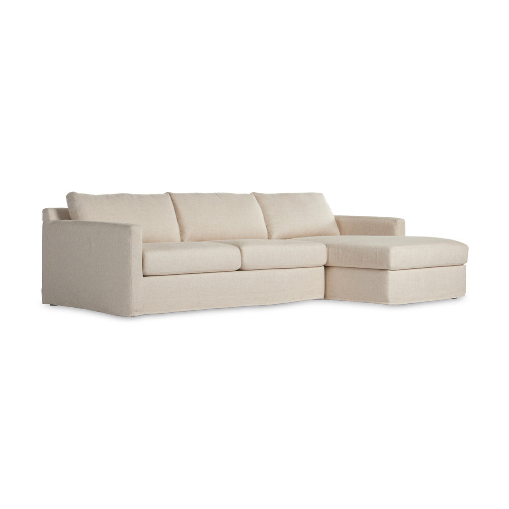 Hampton 2-Piece Slipcover Sectional - Evere Creme | RAF