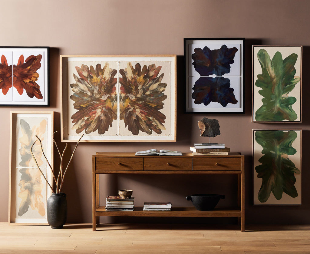 Rorschach Forrest Diptych by Orfeo Quagliata - Rustic Walnut Floater