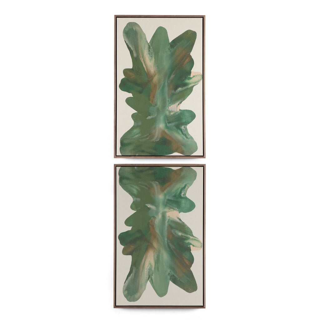 Rorschach Forrest Diptych by Orfeo Quagliata - Rustic Walnut Floater