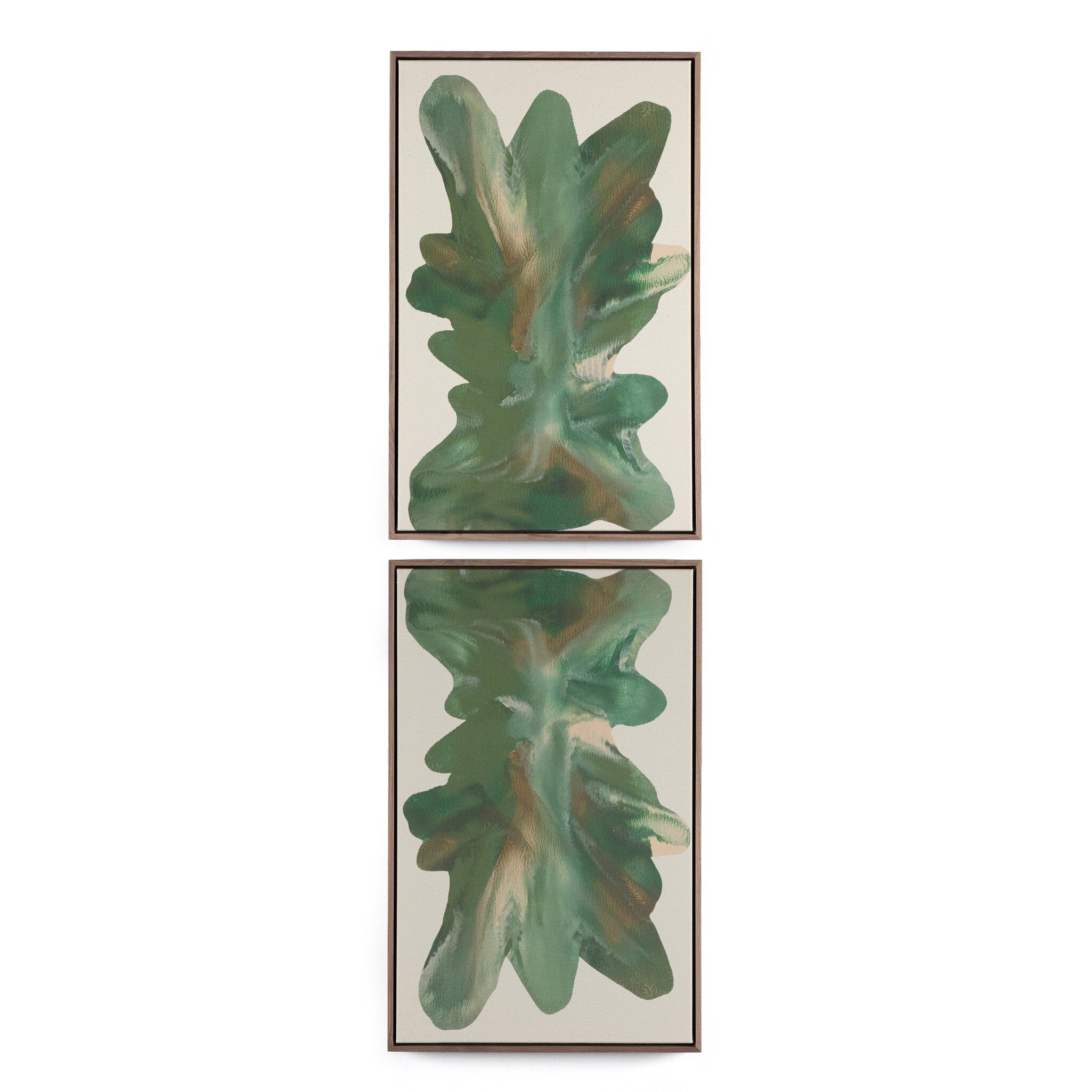 Rorschach Forrest Diptych by Orfeo Quagliata - Rustic Walnut Floater