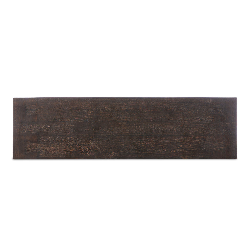 Abaso Accent Bench - Ebony Rustic Wormwood Oak