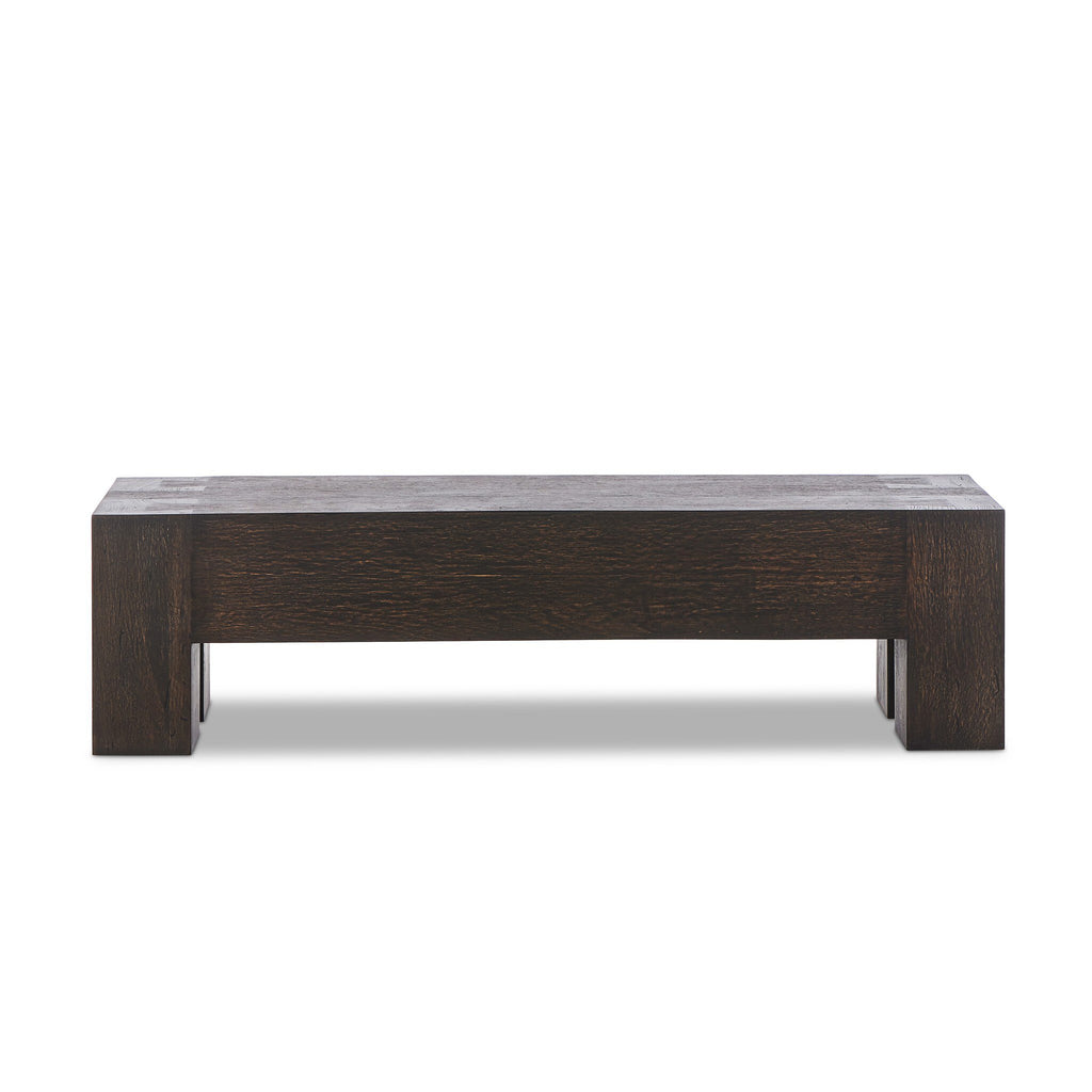 Abaso Accent Bench - Ebony Rustic Wormwood Oak