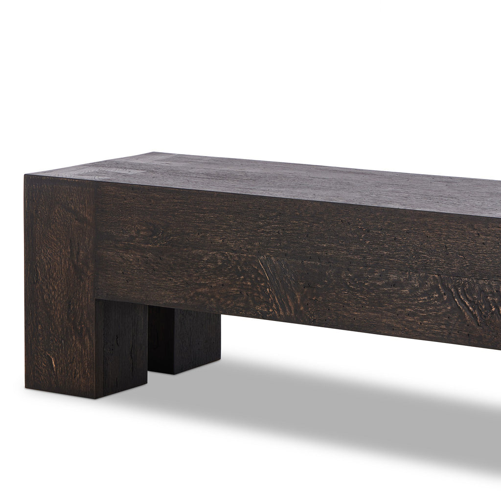 Abaso Accent Bench - Ebony Rustic Wormwood Oak