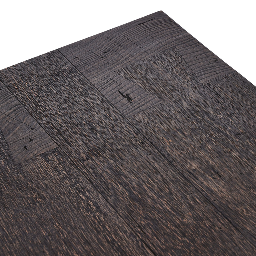 Abaso Accent Bench - Ebony Rustic Wormwood Oak