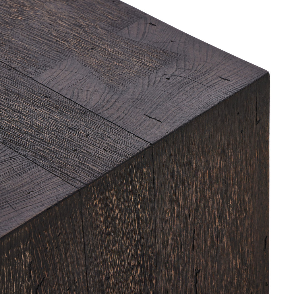 Abaso Accent Bench - Ebony Rustic Wormwood Oak
