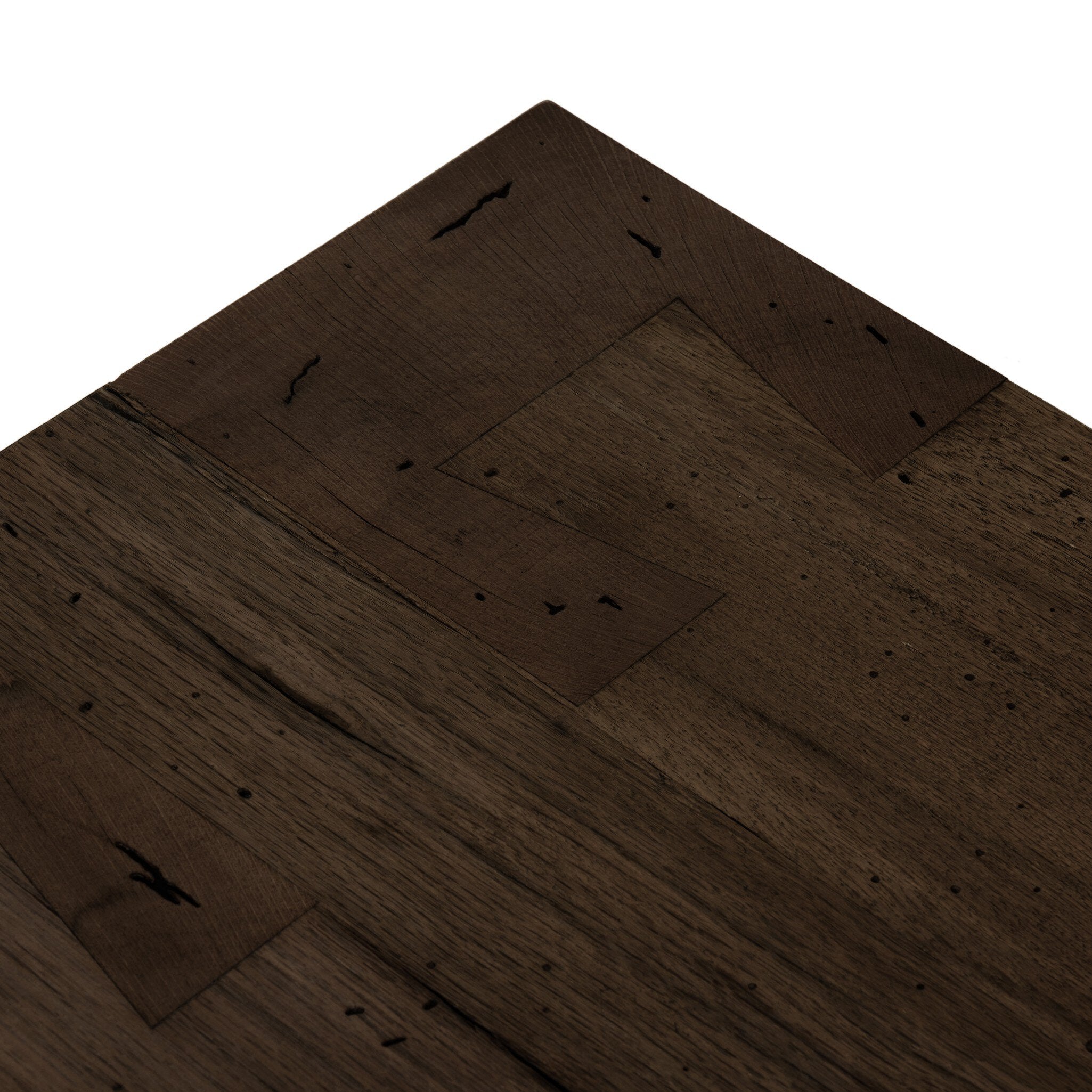 Abaso Large Accent Bench - Ebony Rustic Wormwood Oak