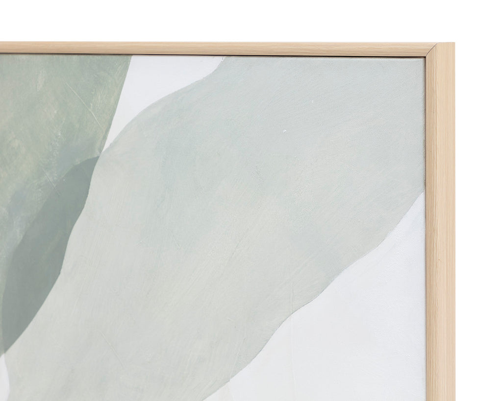 Calm Reflection (Set Of 2) - 40" X 50" - Natural Floater Frame