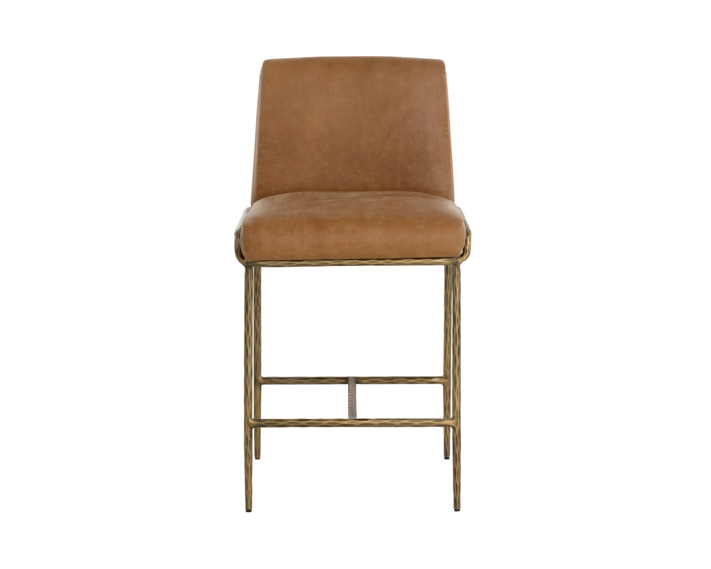 Lathan Counter Stool - Tan Leather