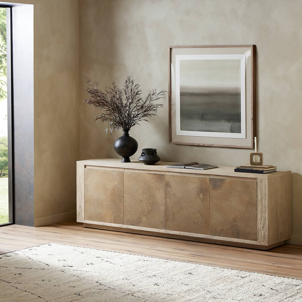Redondo Media Console - Bleached Alder