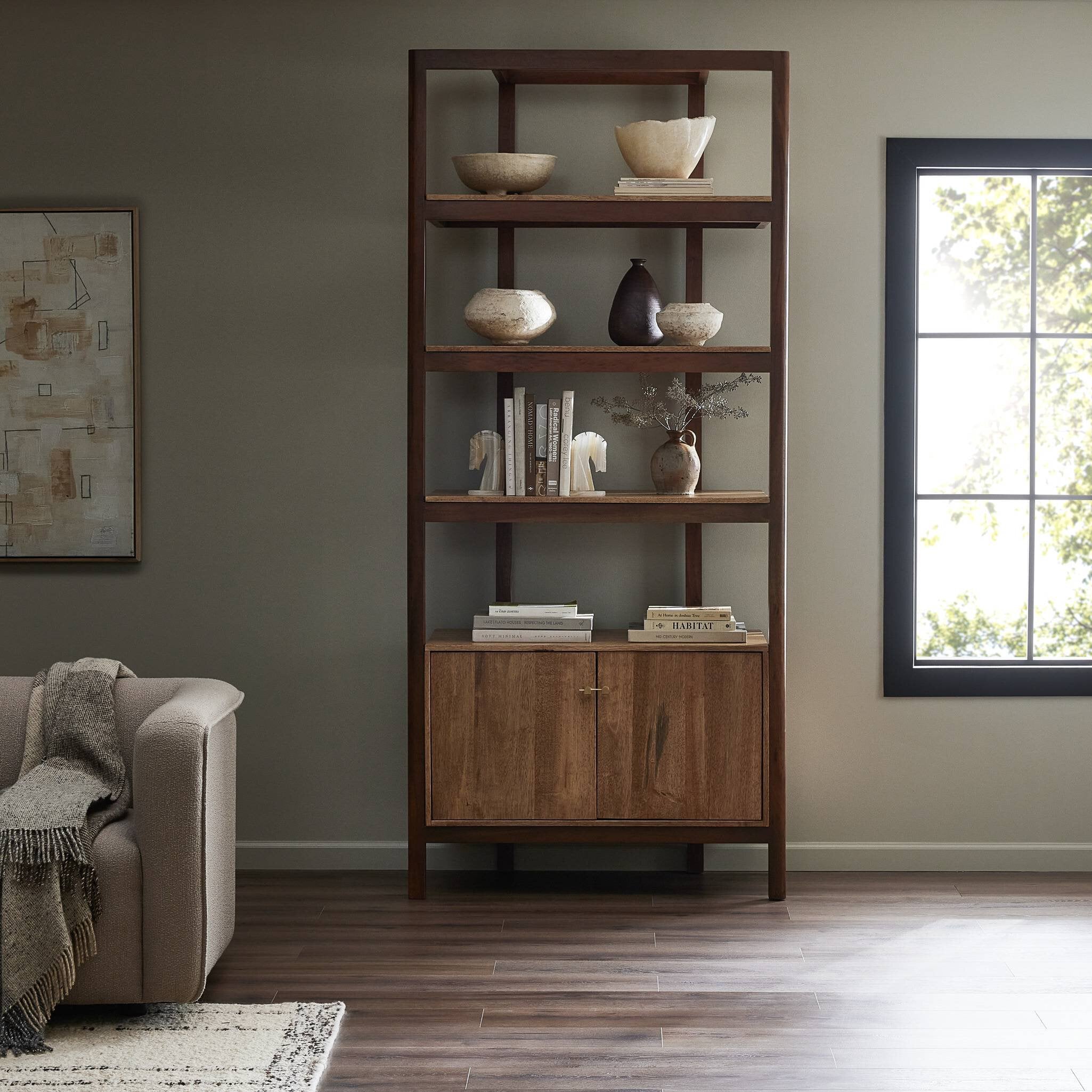 Reza Bookcase - Toasted Acacia