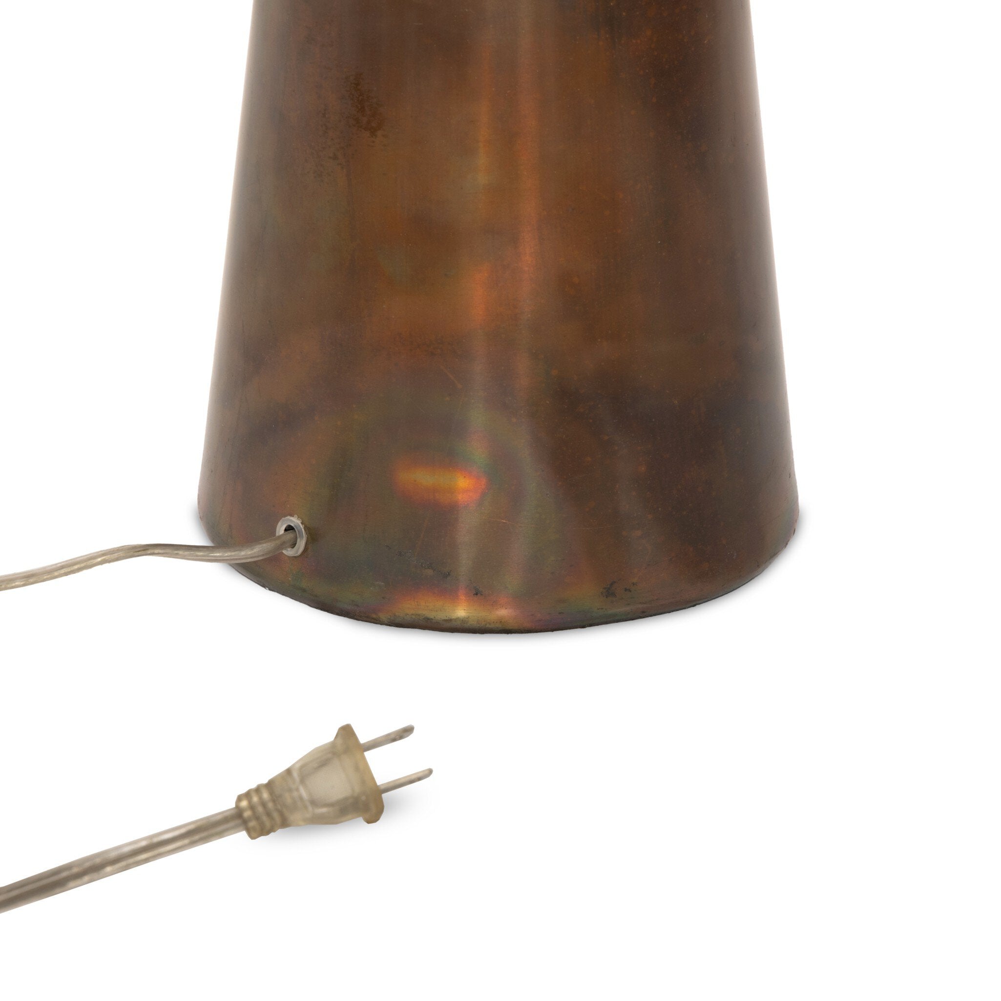 Romani Table Lamp - Iridescent Acid Wash | Linen Shade