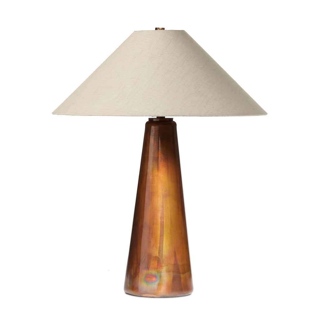 Romani Table Lamp - Iridescent Acid Wash | Linen Shade