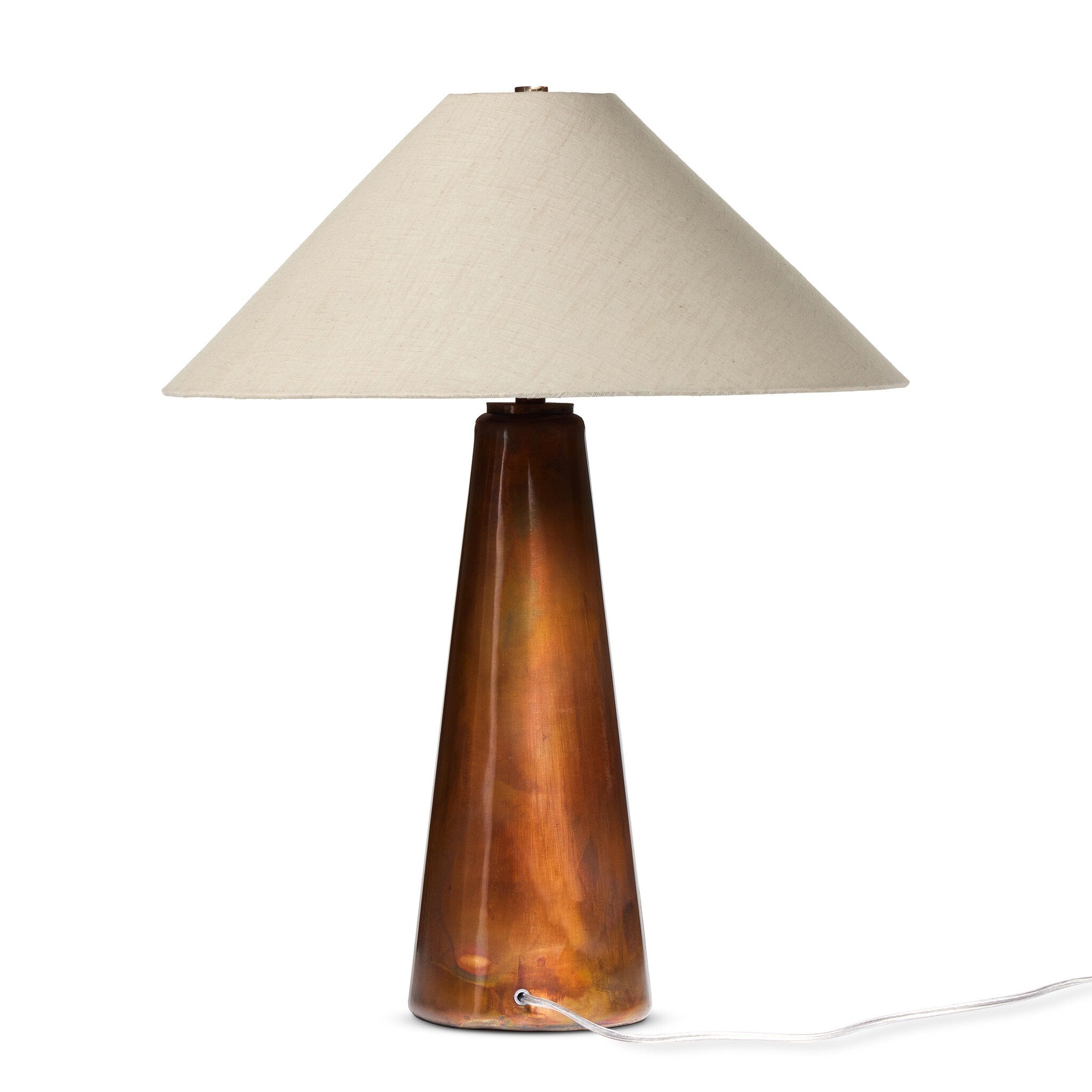 Romani Table Lamp - Iridescent Acid Wash | Linen Shade