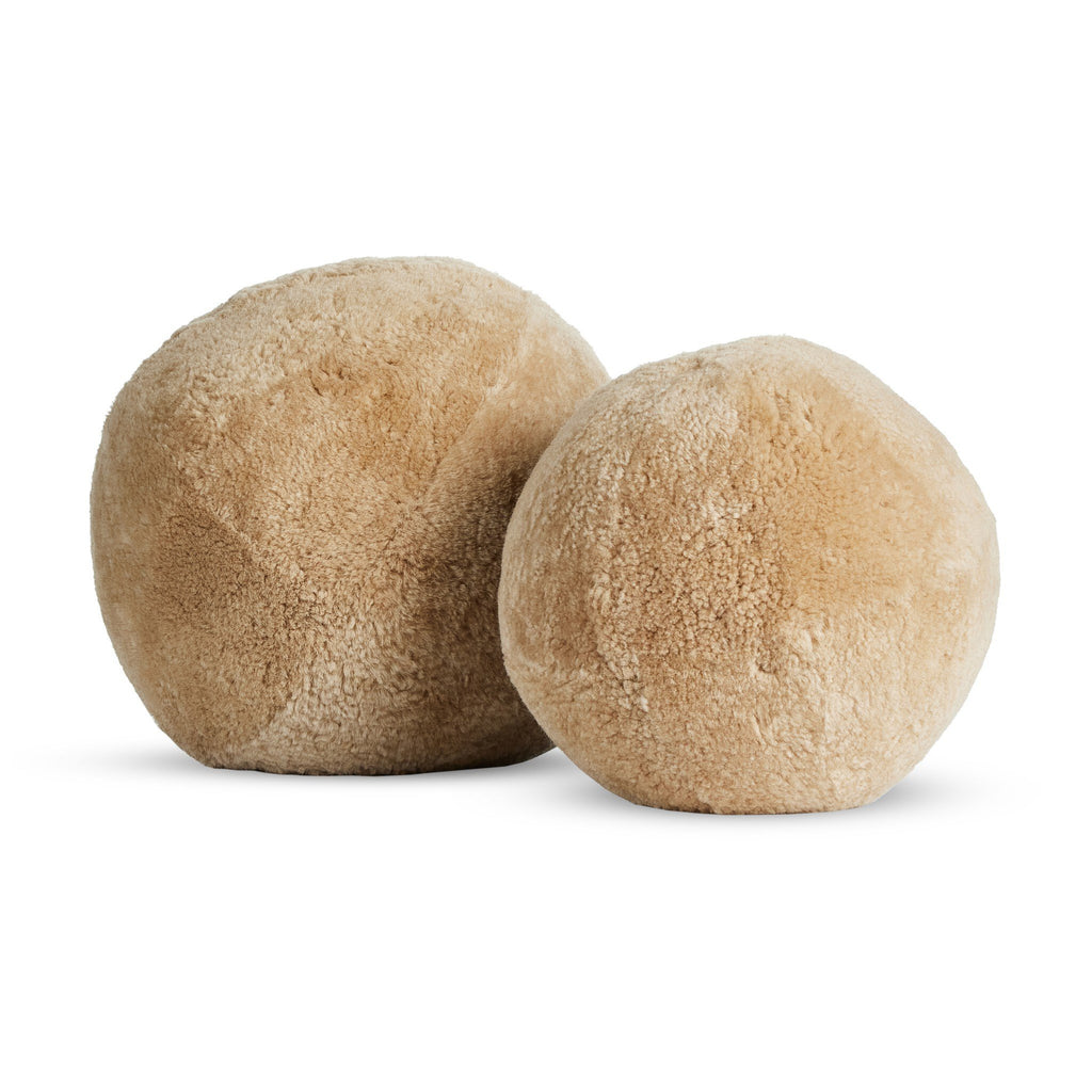 Balle Shearling Pillow - Beige Shorn Sheepskin