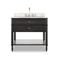 Toulouse Single Vanity - Satin Black Veneer