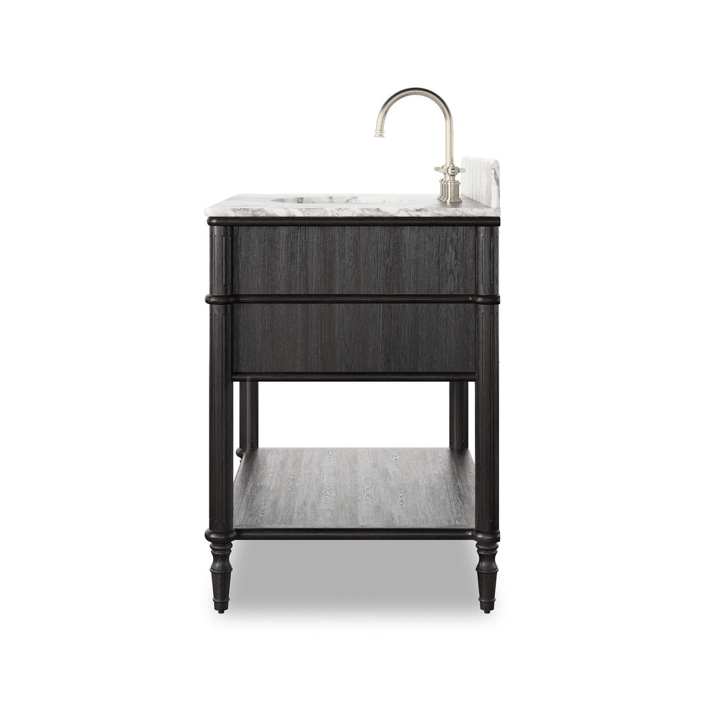 Toulouse Single Vanity - Satin Black Veneer