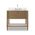 Toulouse Single Vanity - Washed Blonde Oak Veneer