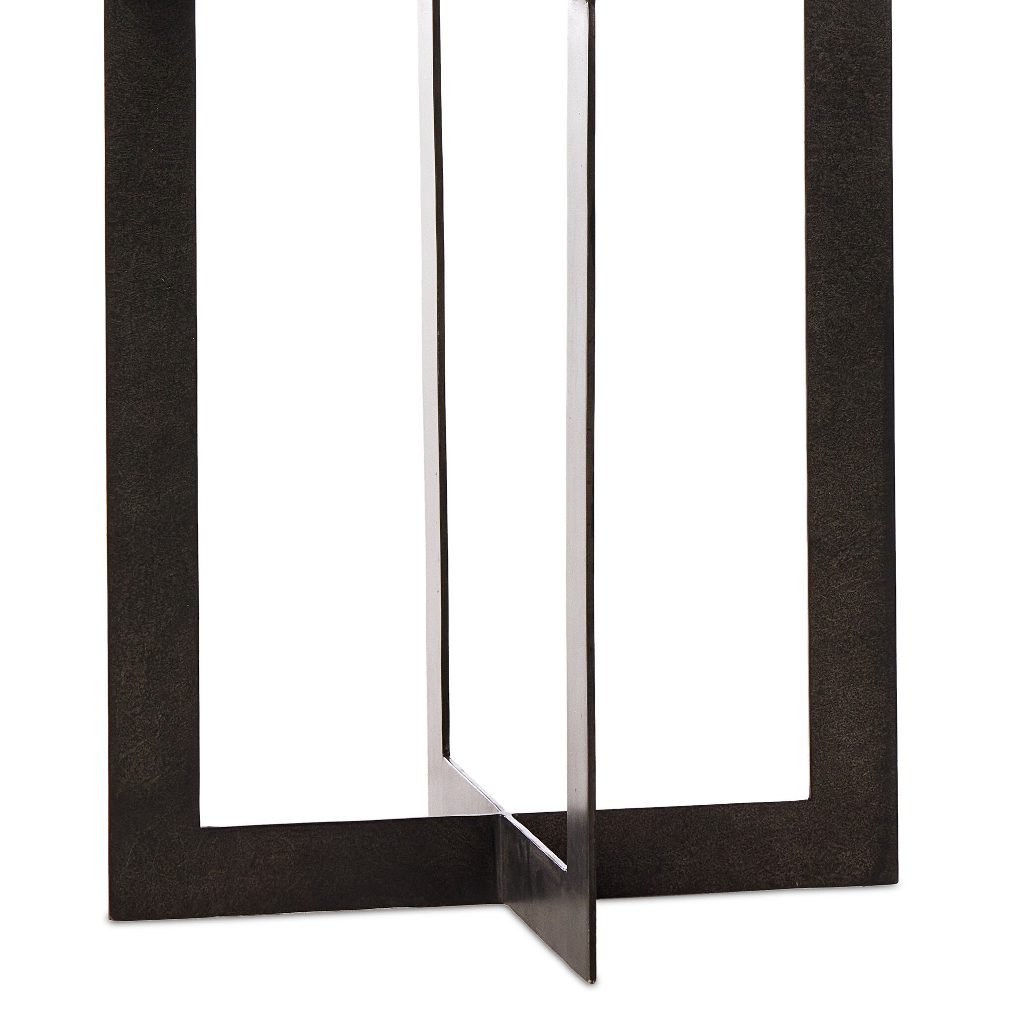 Lennie Cast Glass End Table - Amber Cast Glass