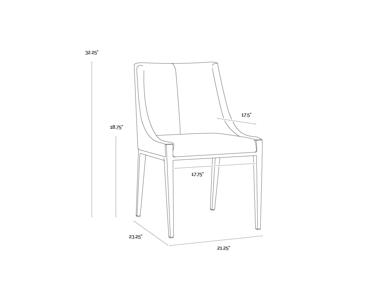 Dionne Dining Chair - Monument Pebble