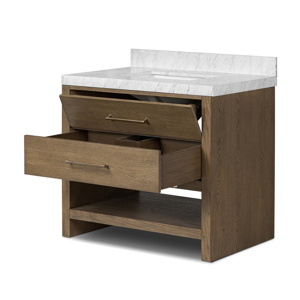 Anthem Single Vanity - Washed Natural Veneer