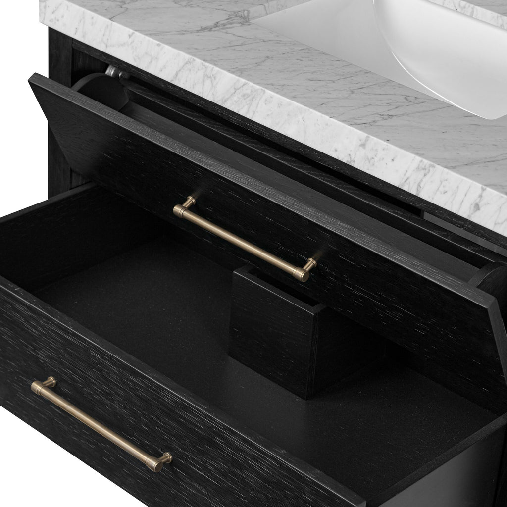 Anthem Single Vanity - Black Wash Oak Veneer