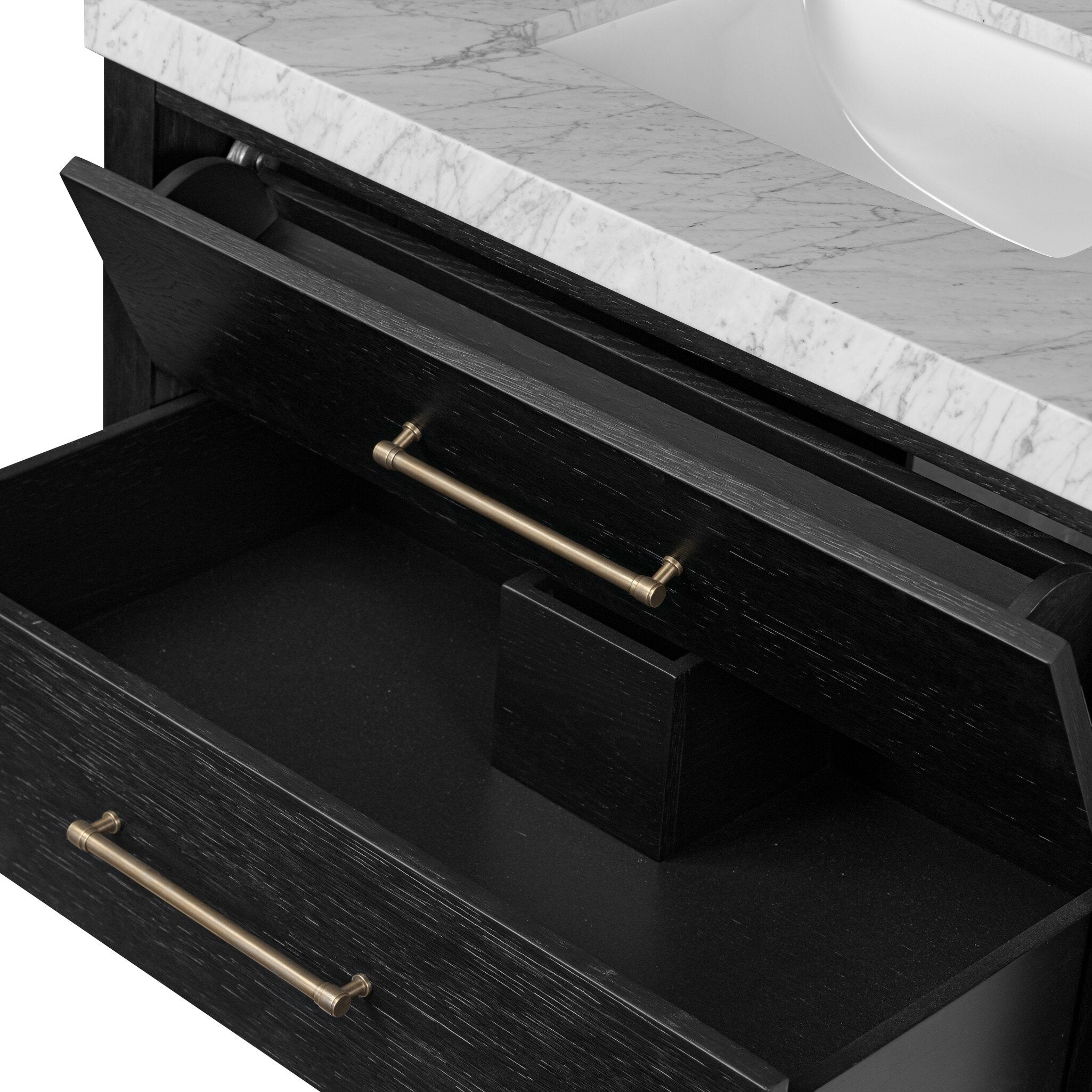 Anthem Single Vanity - Black Wash Oak Veneer