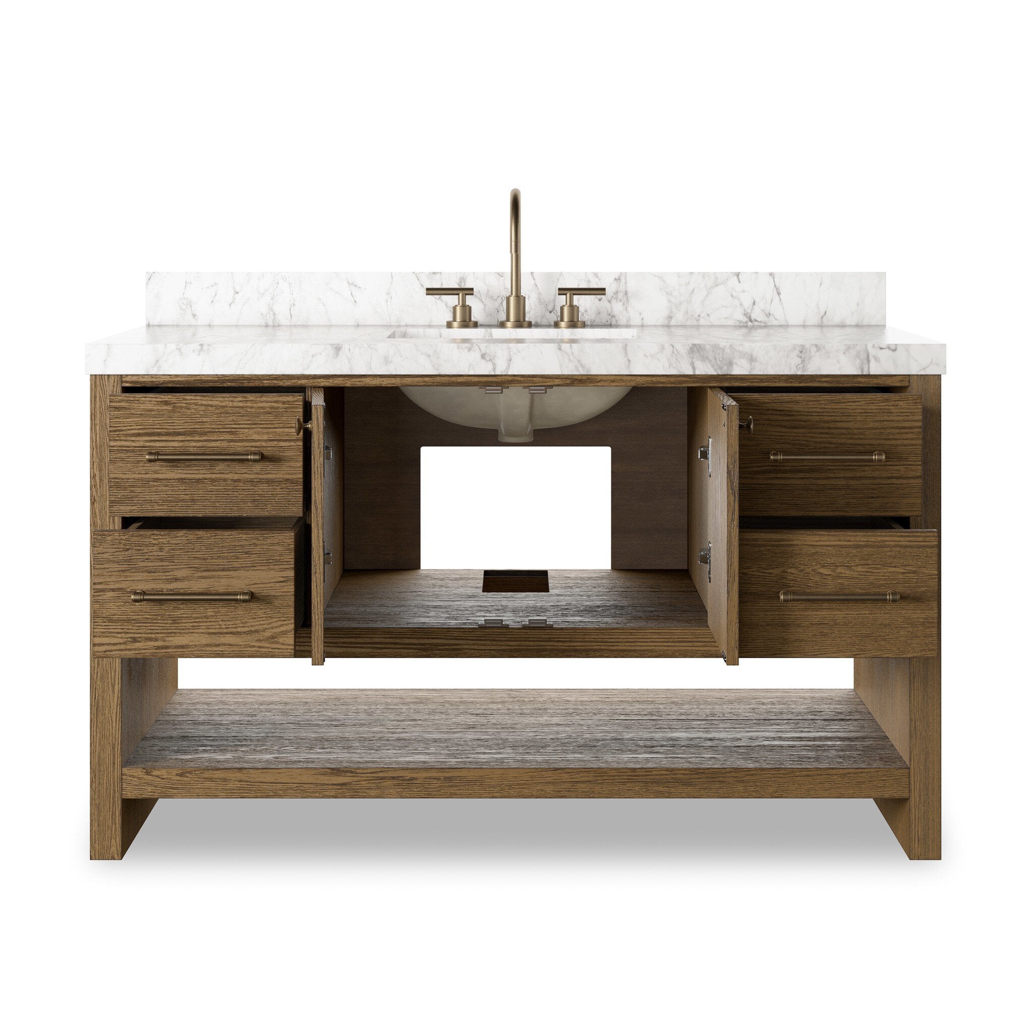 Anthem Single Wide Vanity - Washed Natural Veneer