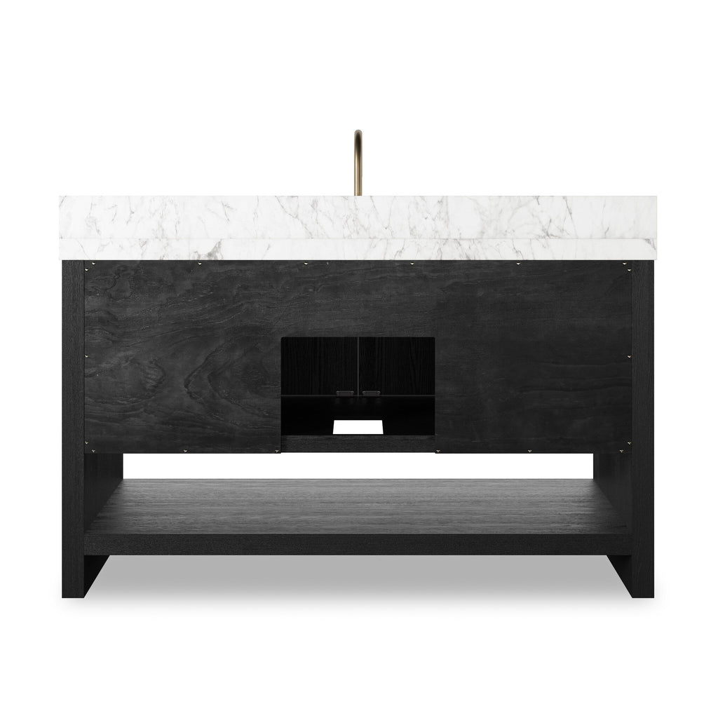Anthem Single Wide Vanity - Black Wash Oak Veneer