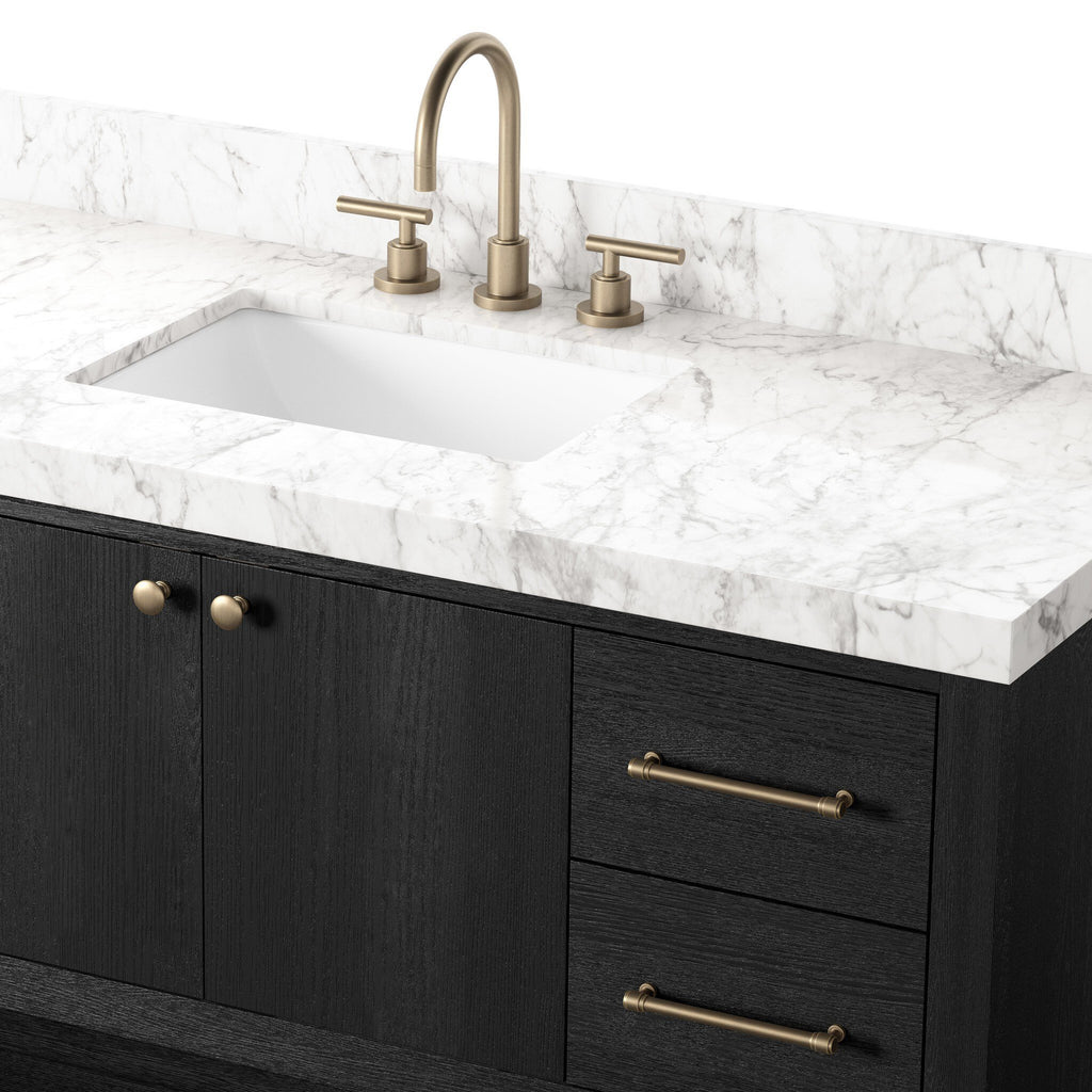 Anthem Single Wide Vanity - Black Wash Oak Veneer