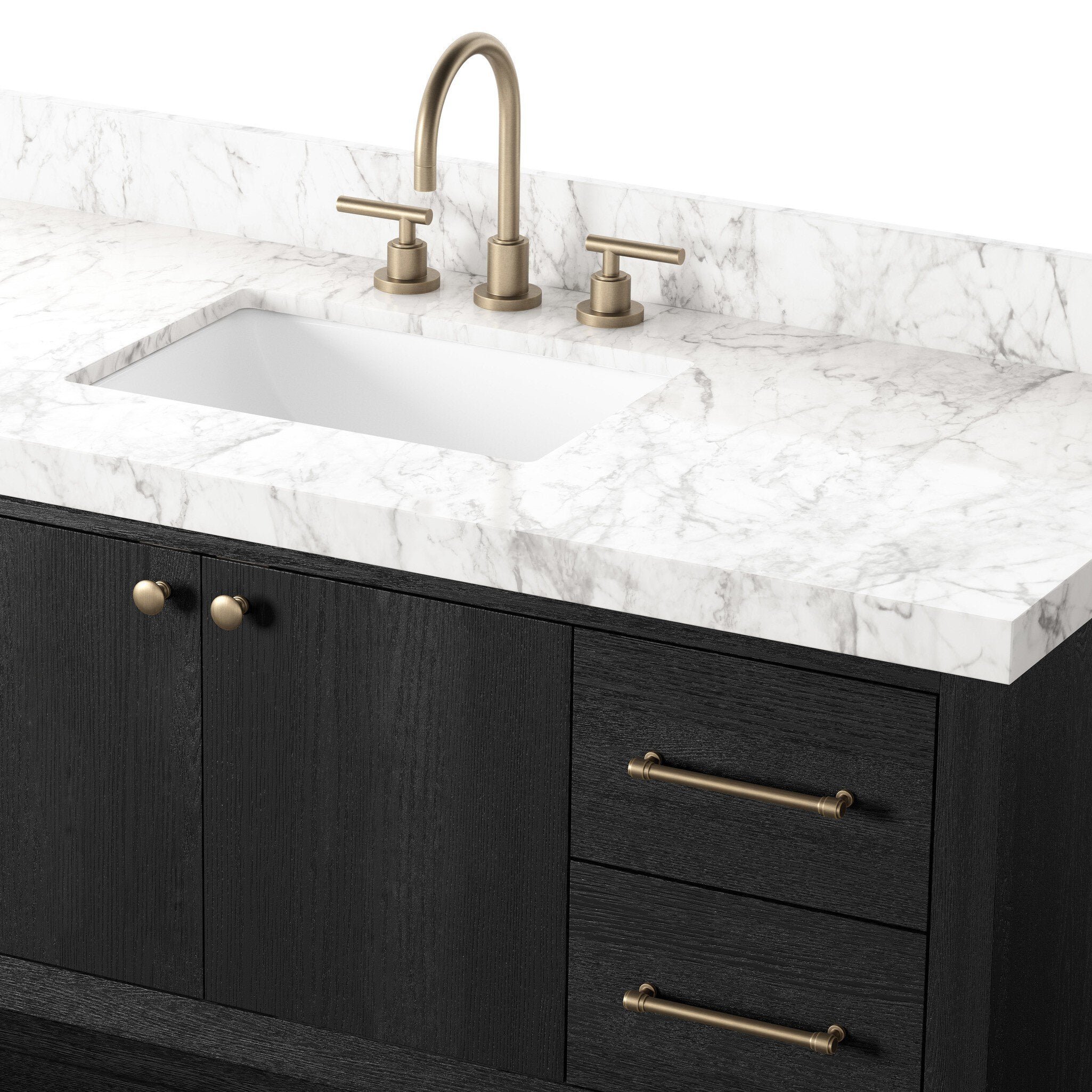 Anthem Single Wide Vanity - Black Wash Oak Veneer