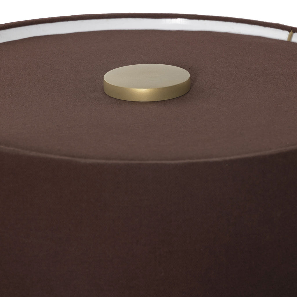Hensley Table Lamp - Antique Brass Iron | Deep Plum